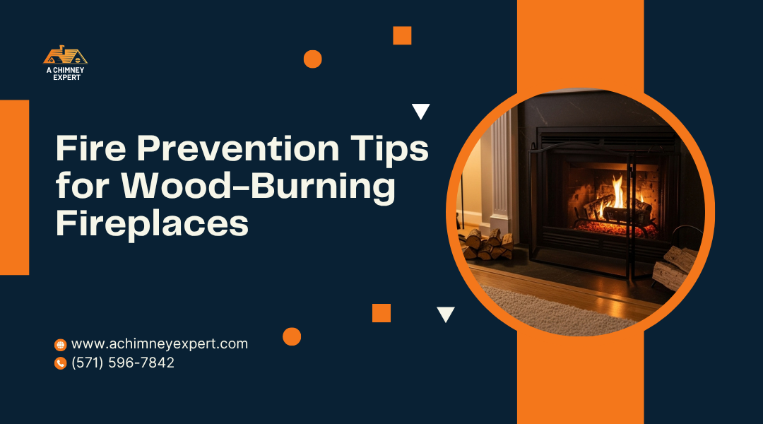 A cozy living room fireplace with embers glowing inside, a fire screen in place, and a safe, clear space around it. No rugs or flammable items nearby. Soft evening lighting and warm tones.