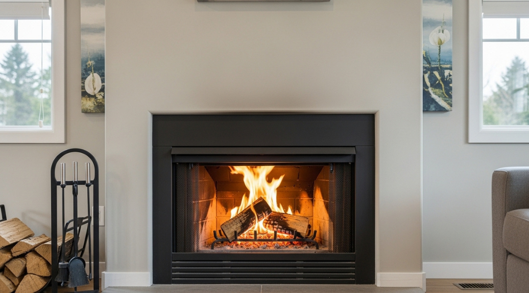 Clean chimney system with proper airflow and ventilation reducing indoor air quality impact in a well-maintained home